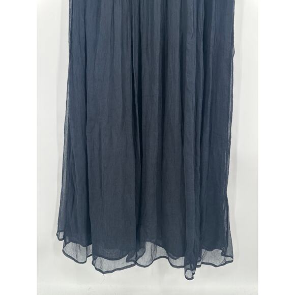 Anthropologie 100% Silk Mes Demoiselles Octavia Maxi Dress V-Neck Pleated Gown - Picture 6 of 11